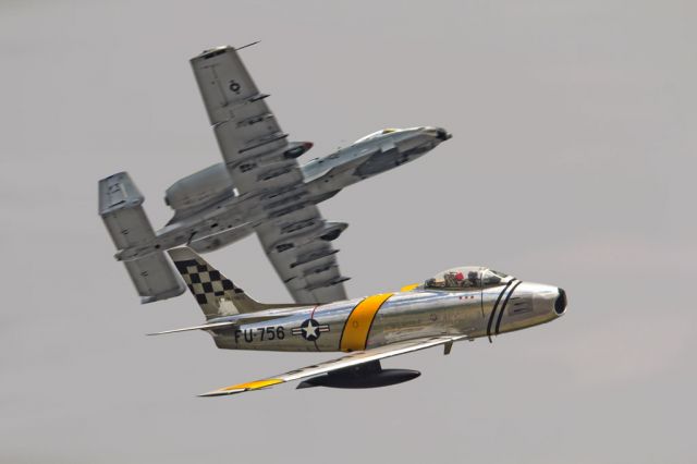 — — - A-10C and F-86 doing duel in NAS Kingsville