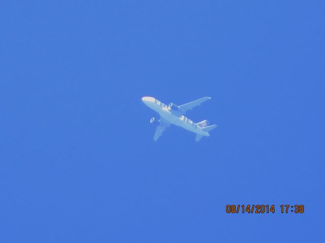 Airbus A319 (N947FR) - Frontier flight 589 from Knoxville to DEN over Southeastern KS at 36k feet.