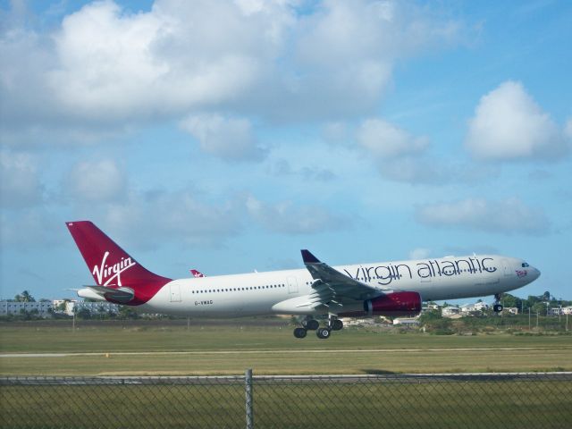 Airbus A330-300 (G-VWAG) - seconds from touchdown