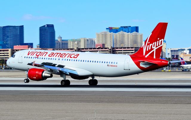 Airbus A320 (N844VA) - N844VA 2011 Virgin America Airbus A320-214 - cn 4851 "sol plane" -  Las Vegas - McCarran International (LAS / KLAS) USA - Nevada, December 03, 2011 Photo: Tomás Del Coro