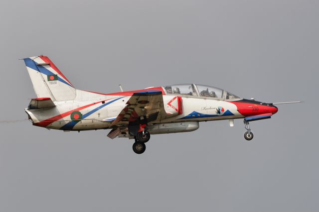 BAF19330 — - 24th April, 2025: BAF jet trainer on short finals to rwy 14 at Dhaka's Zia International Airport after formation flight practice. 