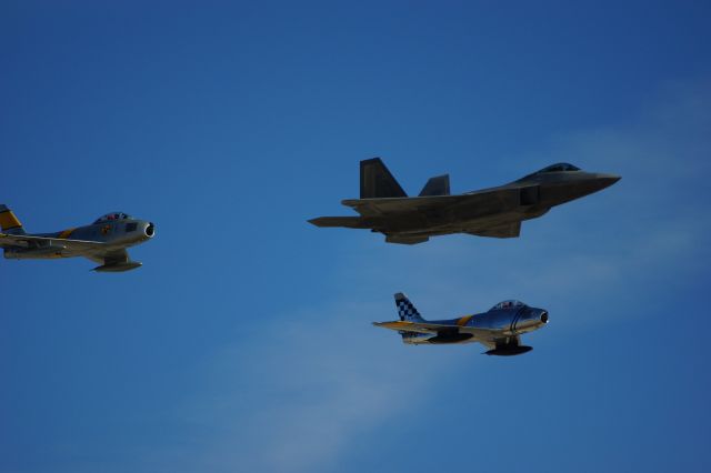 Lockheed F-22 Raptor — - Nellis AFB 2014 F22 and F86