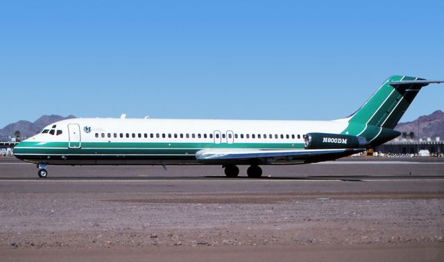 McDonnell Douglas DC-9-30 (N800DM) - Dallas Mavericks' DC-9 at PHX in 1997
