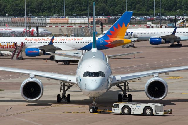 Airbus A350-900 (B-LRN) - CPA358 being pushed back for the flight back to Hong Kong.