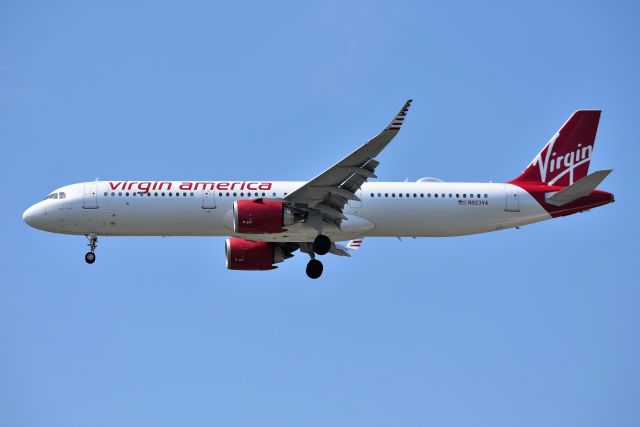 Airbus A321 (N923VA) - 23-R 08-03-18. First visit of a Virgin America A321 to IND (Alaska Airlines)