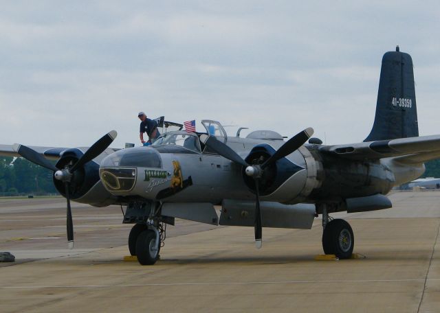 Douglas A-26 Invader (N26BP) - At Barksdale Air Force Base. Douglas B-26C