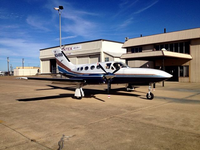 Cessna 421 (N341RB) - Just after Annual inspection and ready to fly with great weather at Waco Regional Airport.