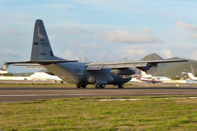 Lockheed C-130 Hercules (97-5304) - Hurricane Hunter visits St. Maarten!!