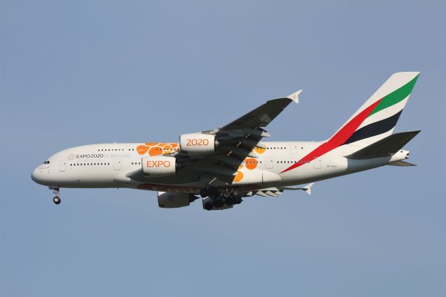 Airbus A380-800 (A6-EOU) - Emirates Airlines EXPO2020 DUBAIUAE livery(Orange)