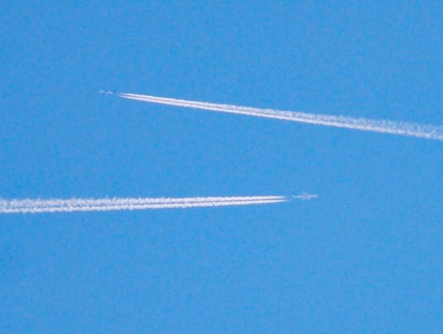 BOEING 767-300 (C-GOGN) - Spirit and Westjet crossing over South Carolina.