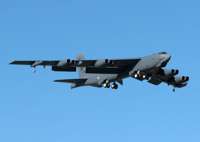 Boeing B-52 Stratofortress (60-0045) - A B-52H landing at Barksdale Air Force Base.