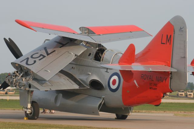 N752XT — - Fairey Aircraft Corp. Gannett getting prepped for take-off at Oshkosh 2014.