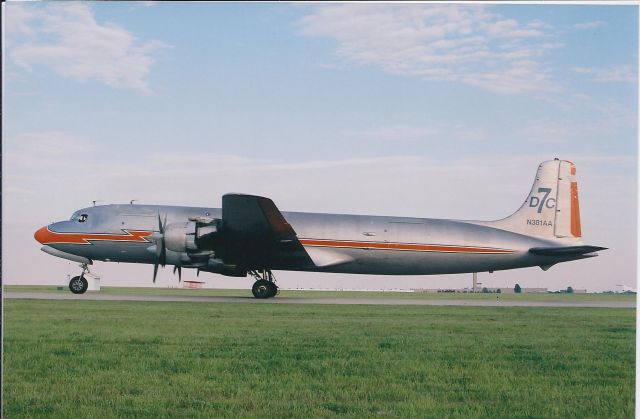 Douglas DC-7 (N381AA) - A classic airliner. Just beautiful. To bad she has had her wing's clipped recently. In my opinion, she makes a better airplane than a restaurant!