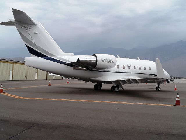 Canadair Challenger (N768E) - On the ramp at KPSP