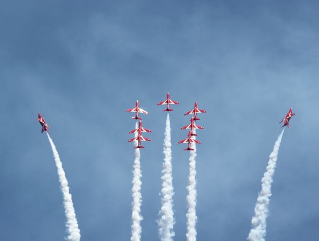 — — - REDS ARROW IN CORSICA SKY , FRANCE