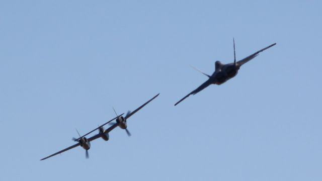 Lockheed P-38 Lightning — - Heritage Flight, Pike's Peak Regional Airshow 9/21/19