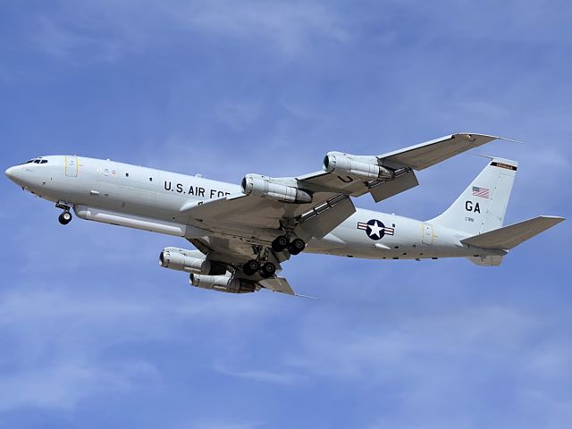 Boeing 707-300 (02-9111) - E-8C J-STARS arriving the day before Thunder and Lightning Over Arizona.