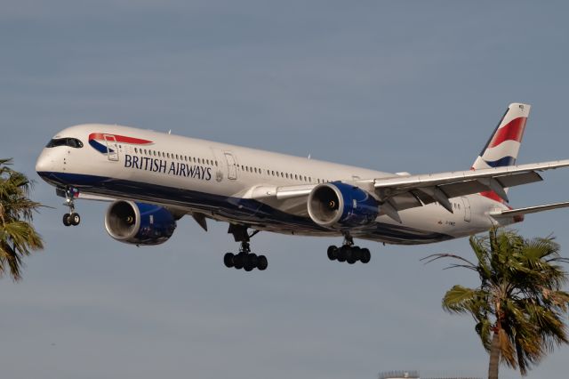 Airbus A350-1000 (G-XWBD) - 27th March, 2025:  Flight BA 273 from London Heathrow is about to touch down on runway 27 at San Diego International Airport.