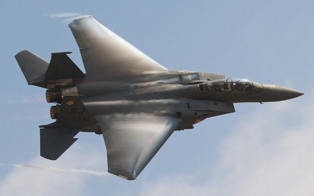 McDonnell Douglas F-15 Eagle — - Strike Eagle Demo At Chino CA Air Show