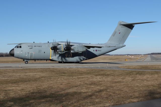 AIRBUS A-400M Atlas (MBB409) - 'ASCOT 4500' from the 24/30/70 Squadron, based at RAF Brize Norton, Oxfordshire, England.