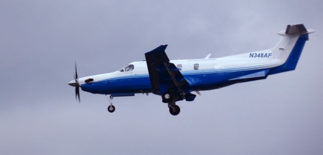 Pilatus PC-12 (N348AF) - About to touch down is this 2023 Pilatus PC-12 NGX from the Winter of 2024.
