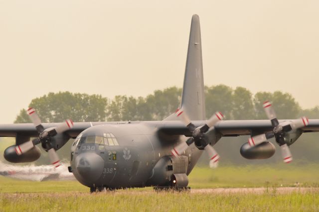 Lockheed C-130 Hercules — - Lockheed C-130 taxiing out to runway 03/21 for departure. 