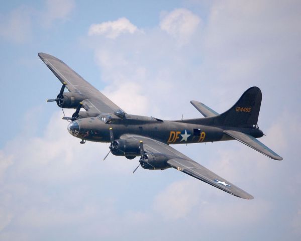 Boeing B-17 Flying Fortress (12-4485) - Taken on 7/15/2018, at the National War Plane Museum air show in Geneseo, NY. with a 200 MM lens on a low pass over the crowd. Plane is theMemphis Belle.  