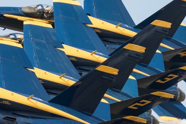 McDonnell Douglas FA-18 Hornet — - A sea of blue metal.