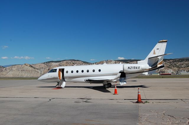 IAI Gulfstream G200 (N219AX) - On the ramp at AKA the fish bowl