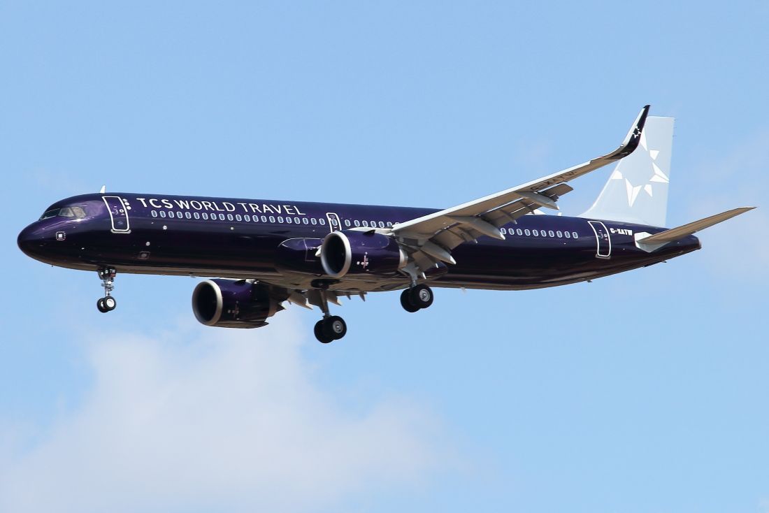 Airbus A321 (G-XATW) - 16/08/2024:br /Flight STN > TLV, final to runway 21.
