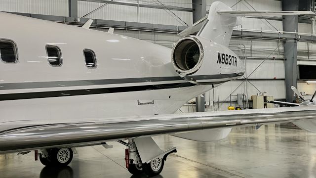 Bombardier Challenger 300 (N883TR) - Rear/Tail Section of N883TR, a 2010 Bombardier Challenger 300, SN 20300, owned/operated privately. 12/13/22. 