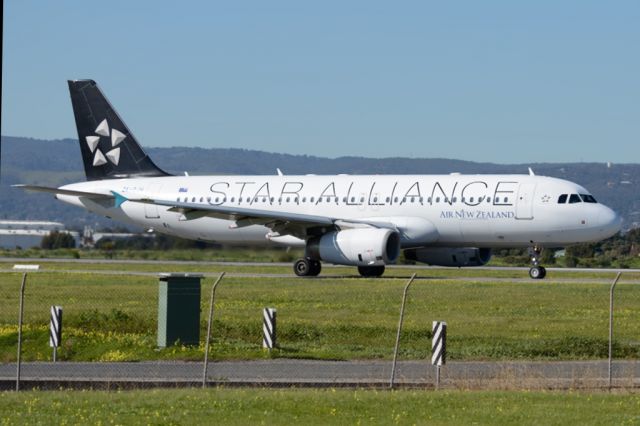 Airbus A320 (ZK-OJH) - On taxiway heading for take-off on runway 05 for the flight home to Auckland, New Zealand. Tuesday 22nd July 2014.