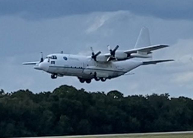 Lockheed C-130 Hercules (N6541C) - NOAA C-130 on low approach by Valiant Air Command museum on 29 September 2020