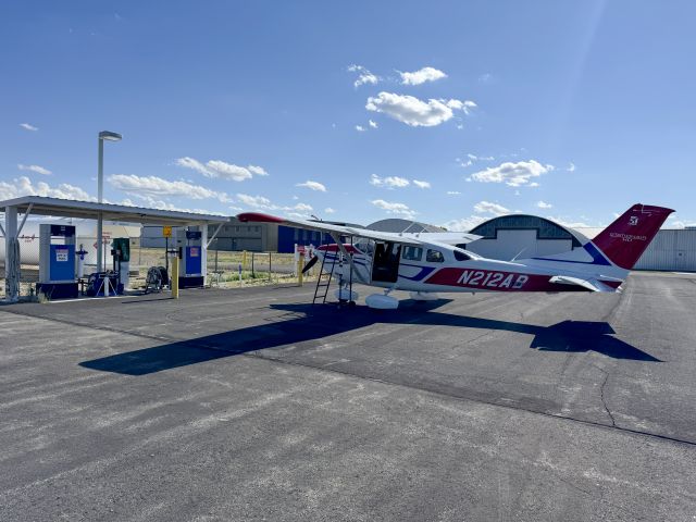 Cessna 206 Stationair (N212AB) - On a ferry flight from USA to Namibia. Self-service refueling with  cheap Avgas. 09-JUL-2024.