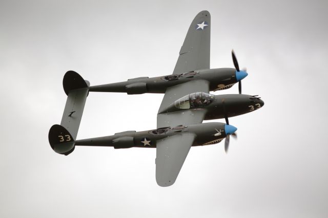 Lockheed P-38 Lightning (4212652) - Lockheed P-38F Lightning "White 33" at Pikes Peak Regional Air Show, 9/23/17