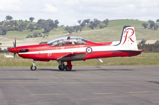 HAWKER DE HAVILLAND PC-9 (A23027) - RAAF (A23-027) Pilatus PC-9A taxiing at Wagga Wagga Airport