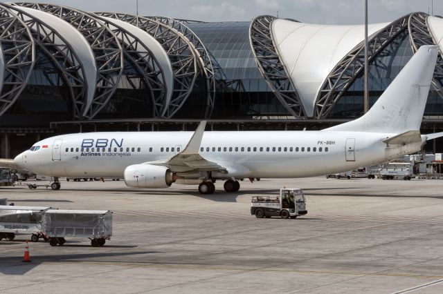 Boeing 737-800 (PK-BBH) - 22nd April, 2025:  Flight BS 218 begins her push back for Dhaka's Zia International Airport. Aircraft is on wet lease to US Bangla Airlines from BBN Airlines Indonesia since 31st March, 2025.
