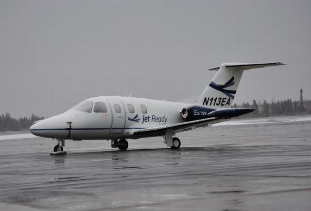 Eclipse 500 (N113EA) - Parked at Woodwards ramp CYYR.