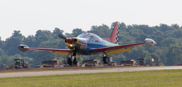 SIAI-MARCHETTI Warrior (N95FD) - Landing RWY 27 in June of 2020, with construction equipment in background