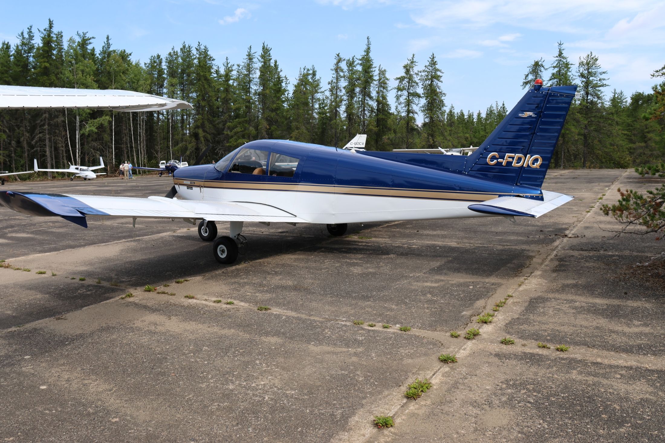 Piper Cherokee (C-FDIQ) - C-FDIQ Piper Cherokee 140E PA-28 RVA à CSQ4 Aéroport de Casey QC. le 02-09-2023 à 11:40