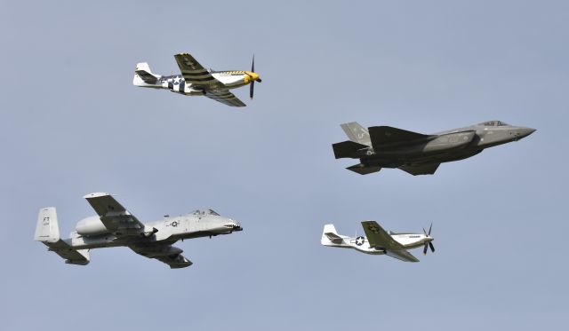 Lockheed F-35C (11-5037) - Leading the Heritage Flight at Airventure 2017