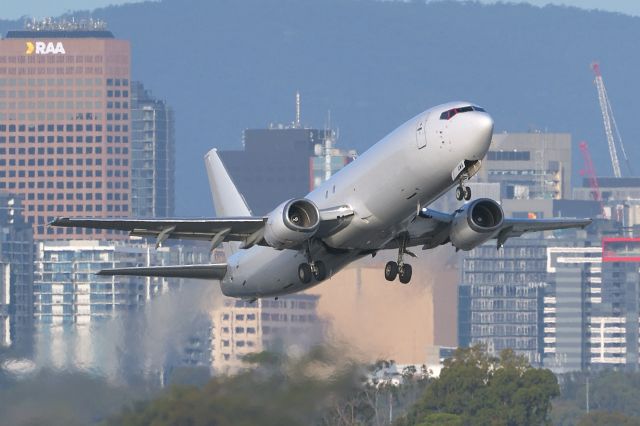 BOEING 737-400 (ZK-AWA) - Airwork Boeing 737-4M0F ZK-AWA departing Adelaide operating QF7381 to Melbourne, Thursday January 18, 2024. Flight is operated on behalf of Qantas Freight hence the flight number.