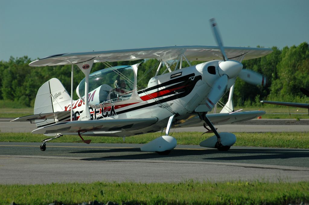 C-GFCX — - 1999 Aviat "Pitts Eagle" returning from a flight (June 8, 2020). Note the name "Pittrs Eagle" is stamped on the tail. 