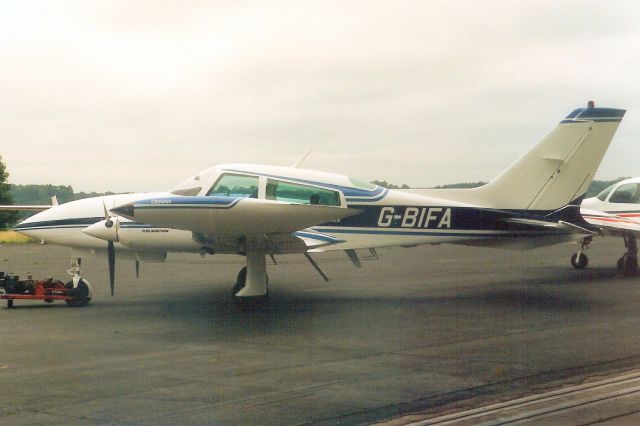 Cessna 310 (G-BIFA) - Seen here in Jul-88.br /br /Reregistered N310AJ 27-Nov-13.