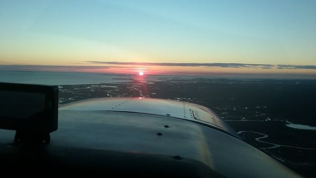 N5977J — - Slidell, LA with Sissy, Sunset over Lake Pontchatrain