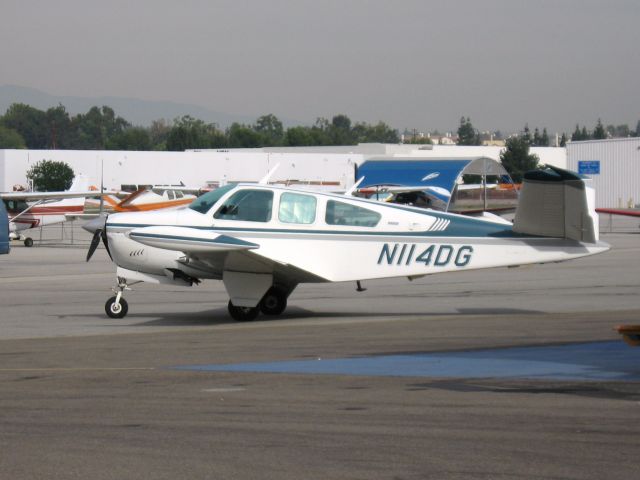 Beechcraft 35 Bonanza (N114DG) - Parked at Fullerton