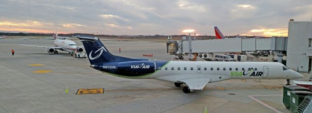 Embraer ERJ-145 (N802HK) - With the expansion of Via in CLT they now bring in the E145s.