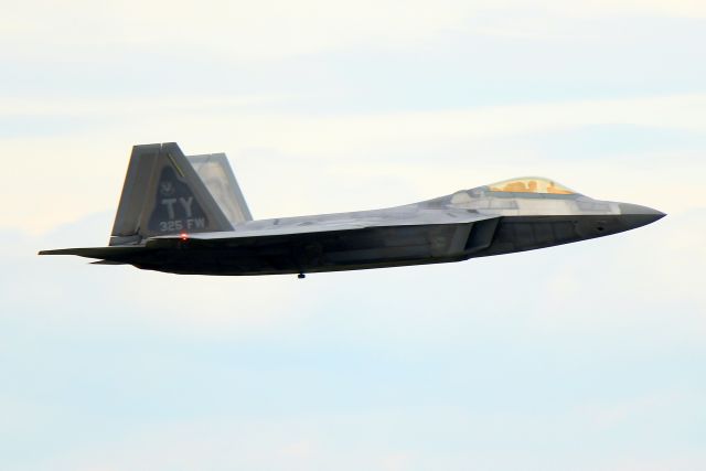 Lockheed F-22 Raptor (02-4040) - Cobalt 11 arriving at Barnes.  From the 325th Fighter Wing (325 FW), based at Tyndall Air Force Base, Florida