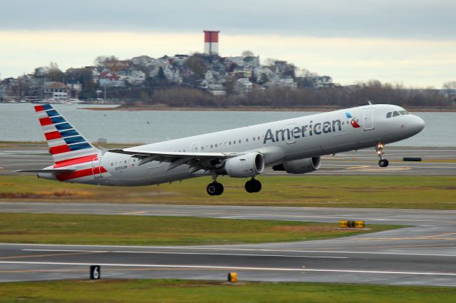 Airbus A321 (N191UW) - AA 891 taking off for Charlotte