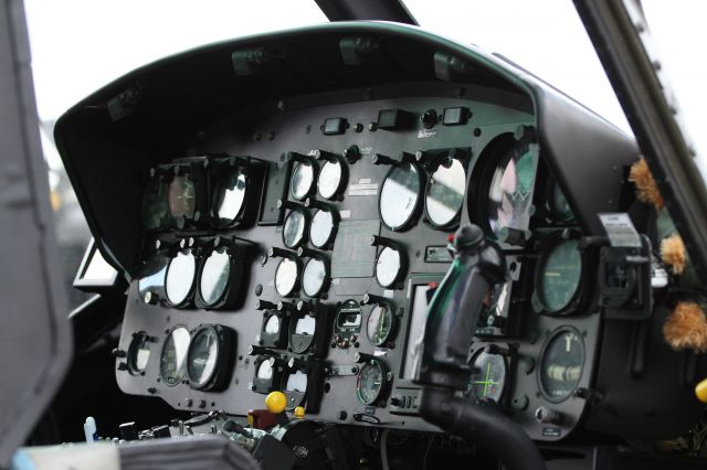 — — - Bell Huey instrument panel, on display at RIAT 2012.